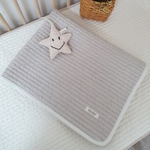 문스토리 무지 100수 누빔 데일리 유아패드, 베이지