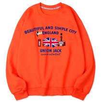벤힛 남녀공용 빅사이즈 UnionJack 세미오버핏 특양면 맨투맨