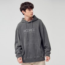 모즈모즈 자수로고 피그먼트 오버핏 빅사이즈 후드
