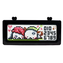 블링블링 하트 번호판 주차 비즈 큐빅 보석 십자수 DIY 키트, 멍이(검정), 1개