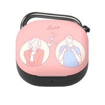 누아트 버즈라이브/버즈프로/버즈2 디자인 하드케이스, 애정표현 커플