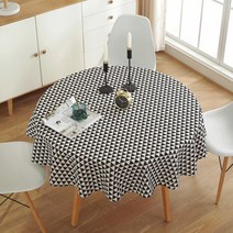 마켓감성 패브릭 홈 원형 테이블보, 타입6, 120cm