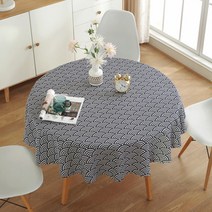 마켓감성 패브릭 홈 원형 테이블보, 타입5, 120cm
