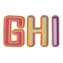 패션포인트 자수 와펜 알파벳테두리 3종 세트 중, G, H, I, 1세트