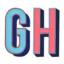패션포인트 자수 와펜 알파벳입체 세트 대, G, H, 1세트