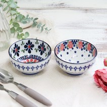 폴라브 밥공기 2종 세트, 클로버,로즈, 2개