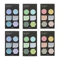 페이퍼리안 플랜 마커 점착식 메모지 3종 x 2p세트, 핑크, 그린, 블루, 1세트