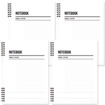 뭉구 더블 스프링 PP 노트, 코넬, 4개