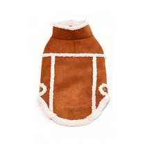 알럽펫 강아지 무스탕 베스트, 브라운