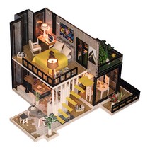 꼬미딜 모던하우스 포레스트 대형 미니어처하우스 DIY 키트 + 제작도구, 혼합색상