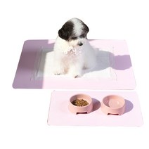 언더펫 강아지 착매트 배변판 대형 + 식기매트, light pink(배변판), 1세트