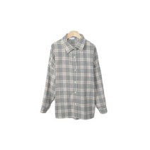 여성용 레시트 루즈핏 체크 남방