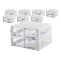 시스맥스 마이룸 멀티박스 중 8p, IVORY + BLUE, 4단