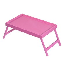 그뤠잇라이프 참나무 접이식 베드트레이 테이블, 핑크
