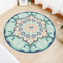 알럽홈 빈티지 드로잉 테슬 라운드 러그