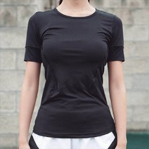 여성용 스포츠 요가 헬스 반팔 티셔츠 DX-017