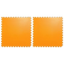 토탈매트 대형 퍼즐 층간소음방지 운동 고경도 매트 2p, 오렌지