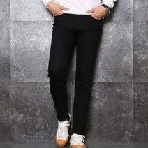 팬츠하우스 남성용 절개라인포켓 슬림스판 생지데님 135