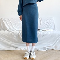 잘빠진 사카리바 니트 뒷트임 밴딩 스커트