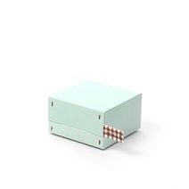 민트 탭박스 XS, 민트 + 브라운체크, 40개