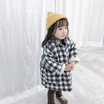 앤젤아이 아동용 체크 도톰 점퍼