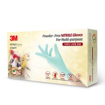 쓰리엠 다목적용 무분말형 니트릴장갑 민트 M NT250PF, 100개입, 1개