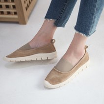 여성용 가죽 밴딩 슬립온 스니커즈 3cm MT L89-6