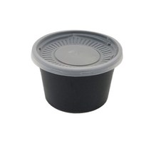 티나피크닉 밥 국 일회용 배달용기 검정 특대 400ml, 1개입, 100개