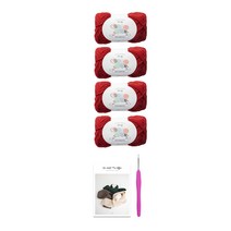 모스 스티치 네키 머플러 DIY 패키지 + 코바늘 랜덤발송, 1세트, 247 버건디