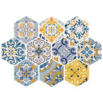 올나인 육각형 타일 스티커 10종 세트, 06