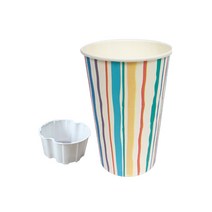 투고팩 탄산음료 테이크아웃 종이컵 파스텔 460ml + 콜팝용기 세트, 1세트