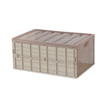 에이홉 접이식 플라스틱 보관함 L, 베이지, 1개