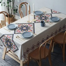 알럽홈 전통패턴 방수패브릭 식탁보, Type5, 140 x 200 cm