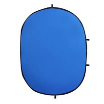 이모쿠비 크로마키 촬영 배경천 더블사이드 원터치형 150 x 200 cm, 그린앤블루, 1개