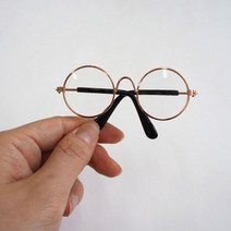 유엔펫 강아지 고양이 소형견 선글라스 세트, 투명 금테, 1세트