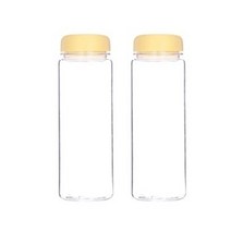 보틀트리 마이보틀 무지 미니 페트 보틀 2p, 옐로우, 500ml