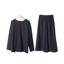 루아빅 무지 라운드티 + 와이드팬츠 SET1160K0C
