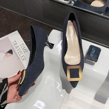 TCR 루시 사각버클 펌프스힐