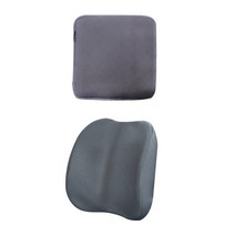 바디연구소 집중방석 + 허리쿠션 세트, 쿨그레이(방석), 단일색상(쿠션)