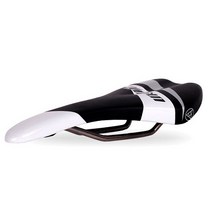 언노운 T193 티타늄레일 자전거 안장 193g, 블랙 + 화이트, 1개