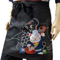 Gudaform 네코이루마 허리앞치마 GAP-0501, 블랙, 1개