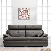 레브가구 헤라 3인용 가죽소파 + 쿠션 세트 방문설치, 머드그레이