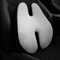 CarStory 4D 통풍 메쉬 등받이쿠션 HK-H1, 화이트