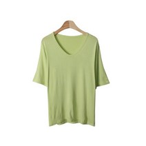 여성용 유후니 베이직 V넥 티셔츠 T6370K12