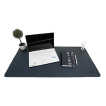 블루웨일 가죽 데스크매트, 네이비(데스크매트), 랜덤발송(컵 받침)