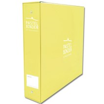 큐지오 메이커리 파스텔바인더 포토앨범 대형, 레몬(화이트내지), 50매