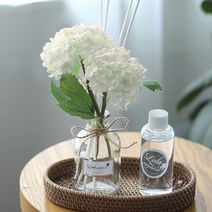 벚꽃수국 플라워 디퓨저 병 + 용액 100ml + 화이트수국 + 스틱 4p + 선물박스 세트, 6. 라벤더