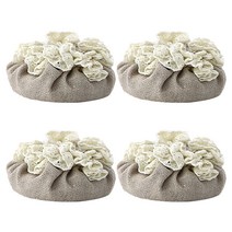 꾸미까 린넨 레이스 의자발커버 4p, 혼합색상