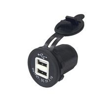 제노 12V 3A 방수 2포트 듀얼 USB 차량용 충전기, HAV2621, 혼합색상