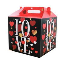 더줌커머스 대용량 선물 포장 박스 이벤트선물박스 러브 블랙 선물박스
